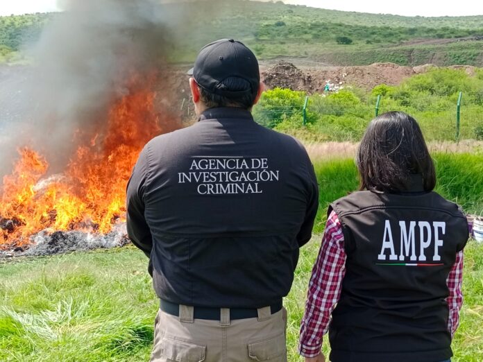 Michoacán, incineran droga