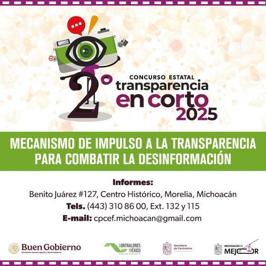 Concurso estatal transparencia en corto 2025