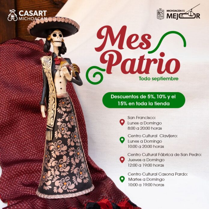 Patrióticos descuentos en artesanías michoacanas