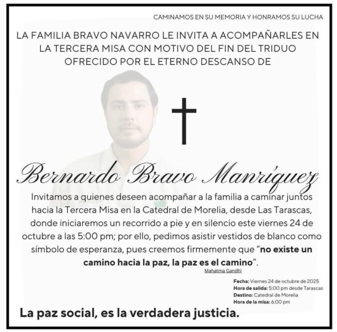 Michoacán, convocan a marcha en Morelia por la muerte de líder limonero