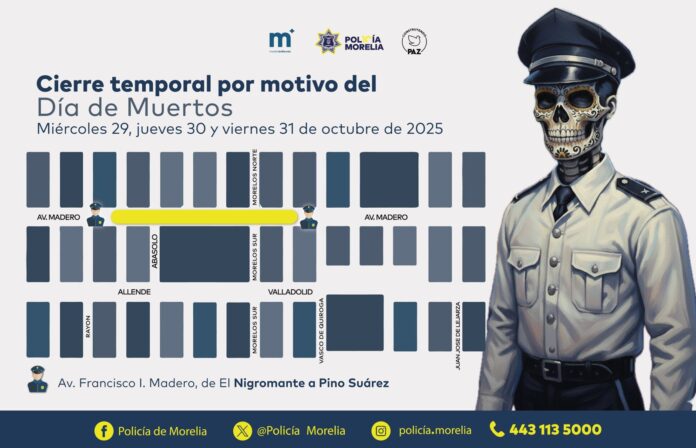 Se hará peatonal la avenida Madero por el Día de Muertos