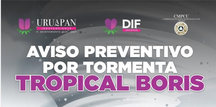Aviso Preventivo por la Tormenta Tropical Boris Aviso Preventivo por la Tormenta Tropical Boris