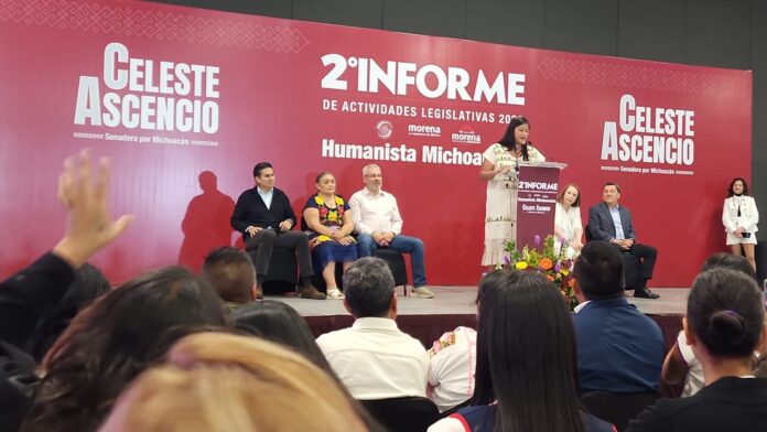 Anuncia Celeste Ascencio licencia en el Senado; va por candidatura al Gobierno de Michoacán