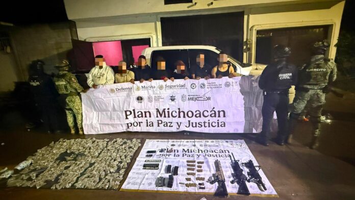 Desarticulan célula delictiva en Huaniqueo con 7 detenidos