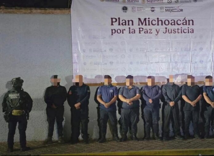 Guardia Civil detiene a ocho policías municipales de Coeneo