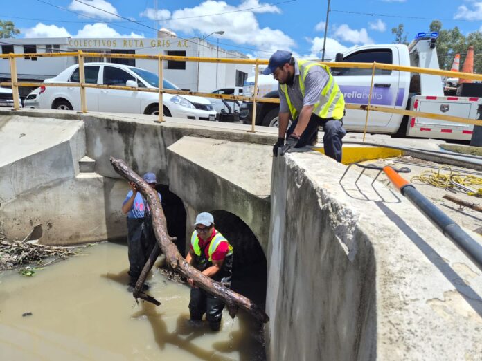 Gobierno de Morelia supervisa flujo de drenes Barajas y Arroyo de Tierras