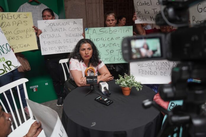Protesta de Santa María de Guido llega al Palacio Municipal