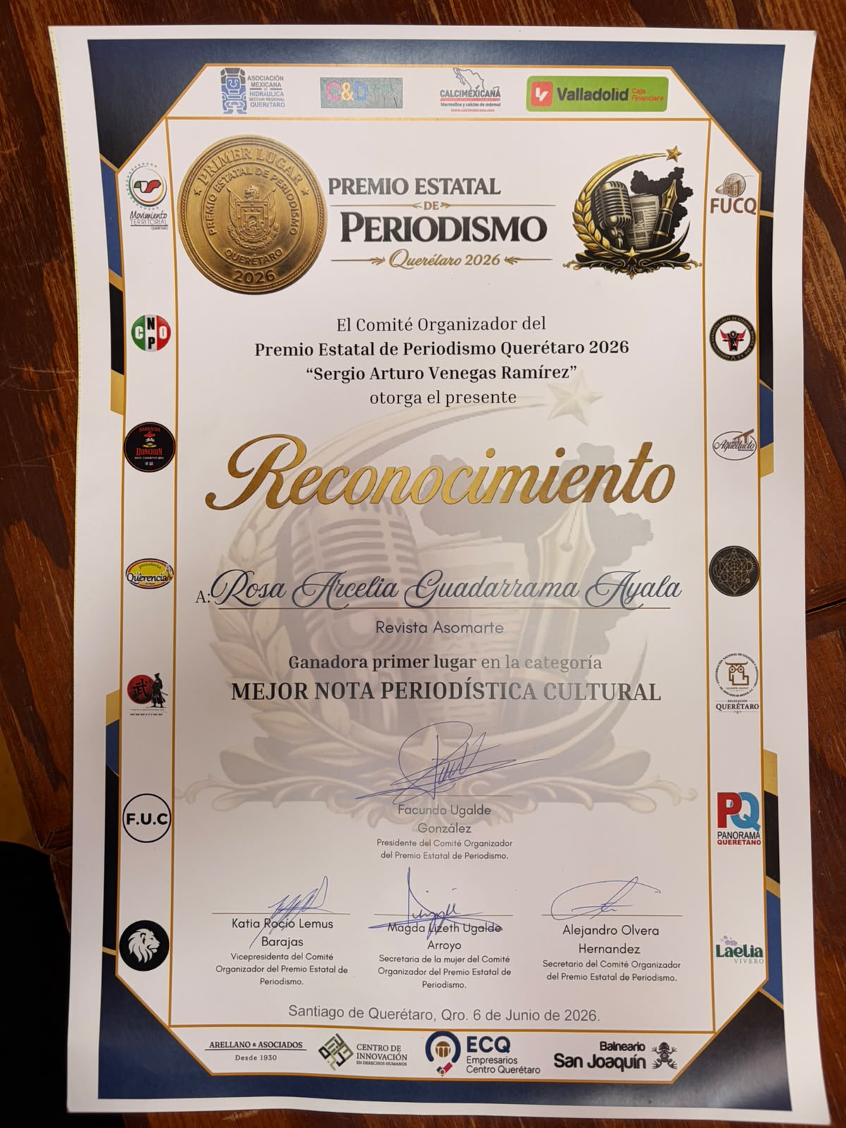 Arcelia Guadarrama gana máximo galardón periodístico de cultura