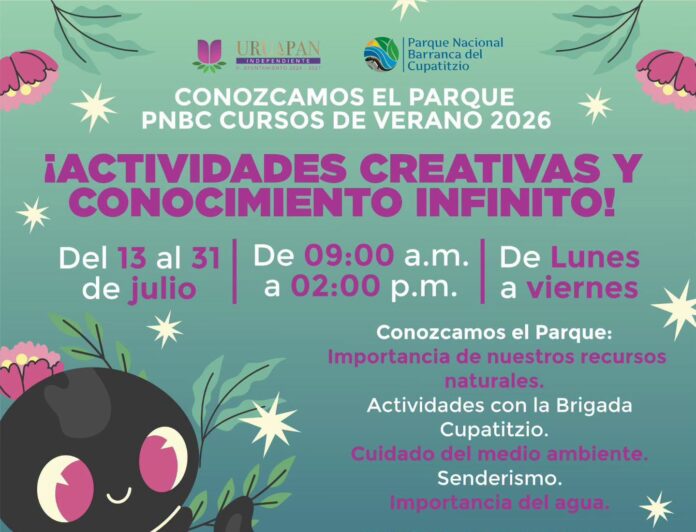 Uruapan, invitan a las actividades recreativas de verano
