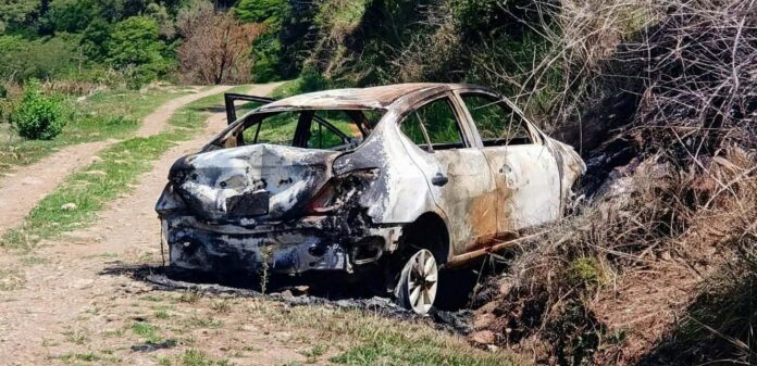 Hallan vehículo calcinado con una persona fallecida, Nocupétaro