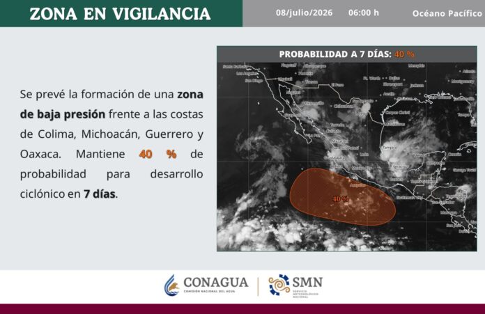 Mantienen atención en la costa ante posible canal de baja presión Mantienen atención en la costa ante posible canal de baja presión