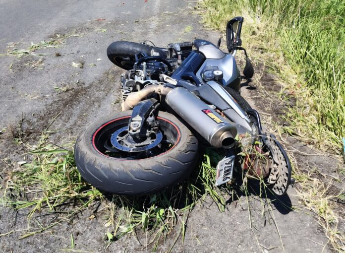 Motociclista herido al accidentarse en el Libramiento de Zamora