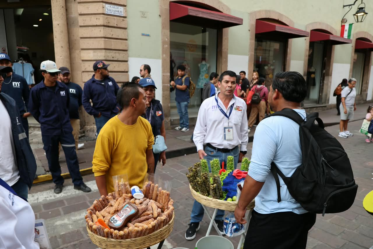 Gobierno de Morelia realiza dispositivo de orden en el centro histórico