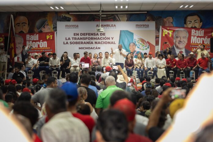 Reconoce Morón entrega del pueblo de Michoacán a la Cuarta Transformación