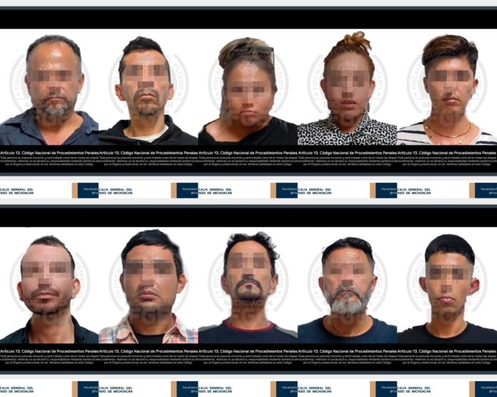 En tres cateos, 2 mil dosis de droga y 10 personas detenidas en Morelia
