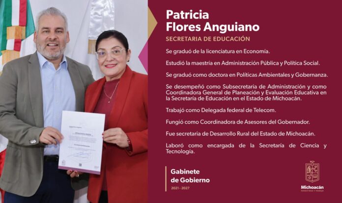 Nombra Bedolla a Patricia Flores como secretaria de Educación