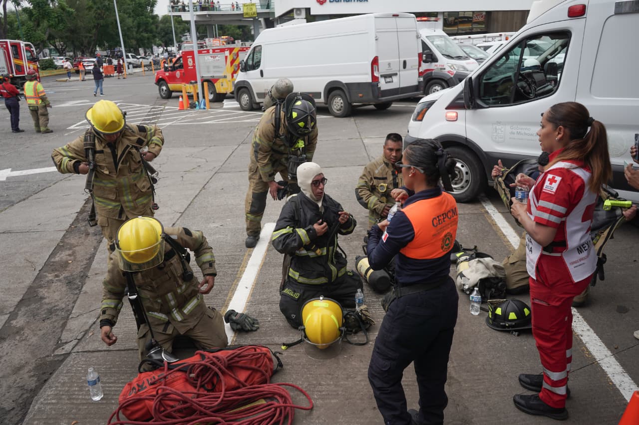 Siete minutos para evacuar: Morelia mide capacidad de respuesta ante una emergencia