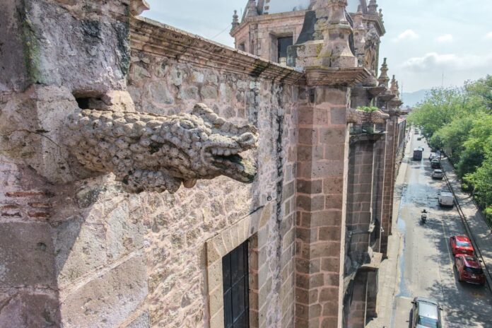 ¿Dragones o caimanes? Las gárgolas que vigilan Morelia desde las alturas