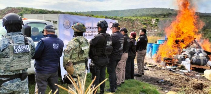 Destruyen droga, precursores químicos y objetos en operativos